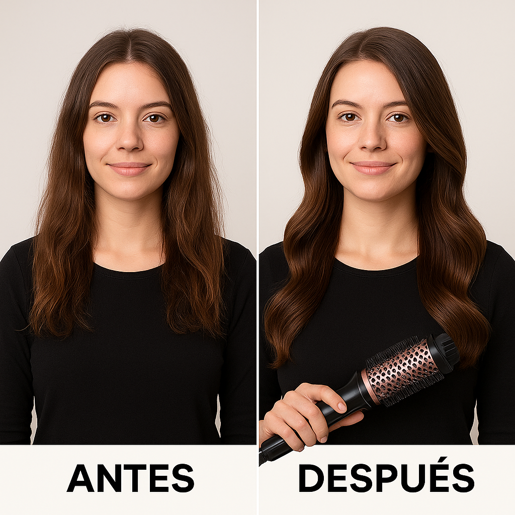 Cepillo Térmico 3 en 1 - Rizador y Voluminizador Profesional